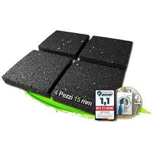 CLARE Piedini Antivibrazione Lavatrice - Gommini Antiscivolo e Fonoassorbenti - Supporto per Lavatrice e Asciugatrice - Riduce Vibrazioni e Rumore | 4 pezzi 15 mm