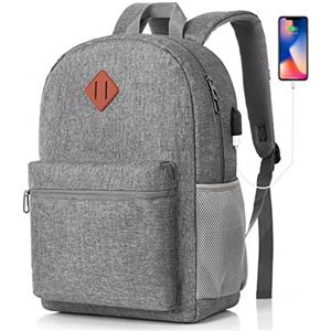 YAMTION Zaino per computer portatile borsa scolastica per ragazze e ragazzi, borsa per il tempo libero per donne/uomini zaino scuola scuola borsa liceo con porta USB