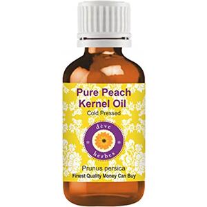Deve Herbes puro Olio di nocciolo di pesca (Prunus persica) spremuto a freddo 10ml (0.33 oz)