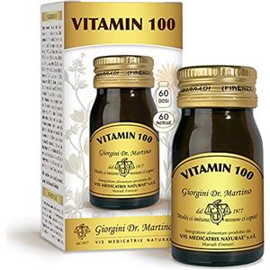 Dr Giorgini VITAMIN 100 pastiglie - 30 g Integratore Multivitaminico | Integratore multivitaminico con tutte le vitamine al 100% dei VNR. 60 giorni di utilizzo, 2 mesi di scorta.