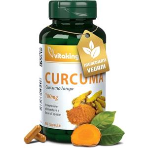 VitaKing Curcuma 700 mg Capsule | Alta Potenza con 70 mg Curcumina per Dose | Supporto Fegato e Digestione | Integratore Naturale Antiossidante | 60 Capsule Facili da Ingerire