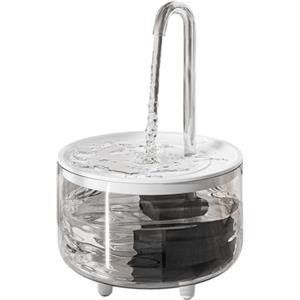 Generic Fontanelle per animali domestici - Fontana per cani, Fontana per gatti | Fontana per gatti wireless a batteria da 1 litro, fontana per animali trasparente con spegnimento automatico, forniture per man