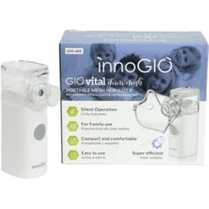 InnoGIO Mini Mesh, Aerosol Silenzioso e Portatile per Adulti e per Bambini, Nebulizzatore Elettrico con Tecnologia a Membrane Vibrante, Maschere Incluse