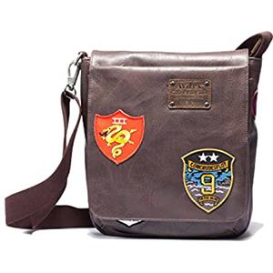 Avirex Collezione Maverik, Tracolla con Pattina, Cross-body Bag, Borsa Uomo, Colore Marrone