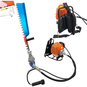 TANIASHOP Tagliasiepi a Scoppio con Zaino Spalleggiato Motore 52CC 2 Tempi Potenza 1.82Kw Lama 70cm Dotato di Deflettore per Un taglio più Rapido e Preciso da Giardinaggio per Potare Siepi, Cespugli ed Erba