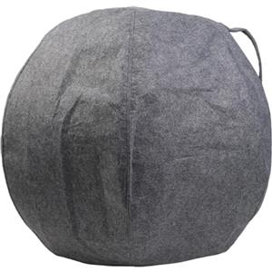 Accarugty Copertura per palla da yoga in feltro per palla da ginnastica, copertura protettiva elastica in dimensioni 55 cm/65 cm/75 cm, pieghevole e resistente all'usura, grigio (65 cm)