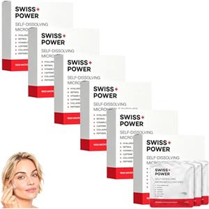 vimaz Swiss Power Patch Occhi con Microaghi, 2026 Nuovo Swiss Power Cerotti Occhi Antirughe, Maschera Occhi per Occhiaie e Borse, Siero Energizzante per Occhiaie e Gonfiore, Linee Sottili, Rughe (6)