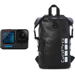GoPro Hero 11 Black + Swag - Action Camera impermeabile con video Ultra HD 5,3 K60, foto 27 MP, sensore di immagine 1/1,9, Live Streaming, webcam, stabilizzazione..