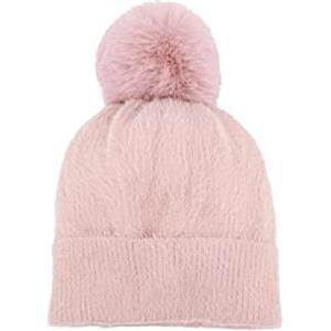 QUEEN HELENA Cappello PON PON Invernale Caldo Cappellino Morbido Zuccotto Semplice Berretto Donna P04 (IT, Testo, Taglia Unica, Rosa)