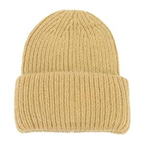 QUEEN HELENA Cappello Invernale Caldo in Maglia Ceppellino Morbido Zuccotto Semplice Berretto Donna CP02 (Ocra)