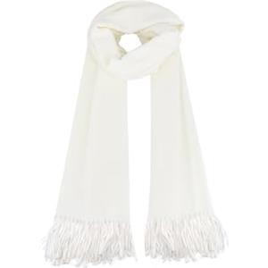 QUEEN HELENA Sciarpa Invernale Calda Pashmina Coprispalle Elegante Donna SC22-7 (Taglia Unica, Bianco)