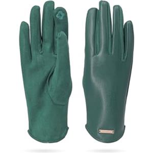 QUEEN HELENA Guanti Invernali Casual Eleganti Donna G22-4 (Taglia Unica, Verde)