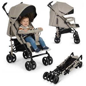 Lionelo IRMA Passeggino Leggero, Compatto e Pieghevole, Schienale Reclinabile 4 Posizioni con Sdraiata, Cinture a 5 Punti, Cappottina XXL, Ruote EVA 15 cm Ammortizzate, Cesta, fino a 15 kg 6-36 mesi