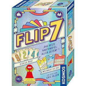 KOSMOS 685430 Flip 7, edizione tedesca, gioco di carte con principio Black Jack rapido e semplice, per 3-18 persone dagli 8 anni, gioco per grandi gruppi