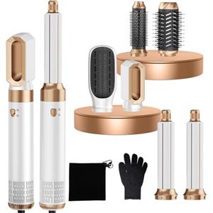 MogaWave Hair Styler Pro Air Styler 6 in 1 Haarstyler, Spazzola rotonda asciugacapelli da 1000W, Spazzola ad aria calda, Spazzola asciugacapelli, Asciugacapelli, Air Curler, Hairstyler Airstyler
