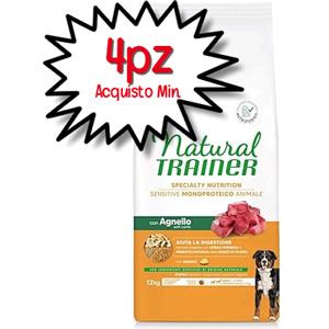 Trainer Natural Trainer Sensitive No Gluten Cibo Secco per Cani Adulti Medium/Maxi con Agnello - 12kg