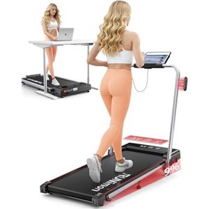 RUNIMON Tapis Roulant Elettrico Piehevole, 6 IN 1 Tapis Roulant Salvaspazio, Inclinazione 9%, 12 km/h, 2.5HP, Tapirulan con 2 Display LED, APP, Due Modalità di Controllo