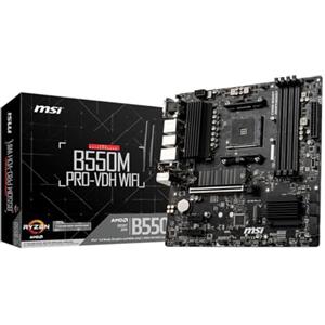 MSI B550M PRO-VDH WiFi Scheda madre (AMD AM4, DDR4, PCIe 4.0, SATA 6Gb/s, M.2, USB 3.2 Gen 1, Wi-Fi, D-SUB/HDMI/DP, Micro-ATX)