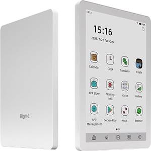 Bigme B6 Tablet E-Paper a colori da 6 pollici Android 14 Reader con 4 GB + 64 GB di memoria (bianco)