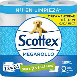 Scottex Megarollo - Carta igienica 12 Rollos