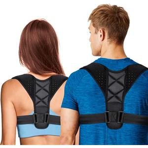 athlitis Correttore Postura Uomo Donna, DISP. MEDICO CE, Fascia Posturale Spalle e Schiena Traspirante Regolabile, Supporto per Schiena Dritta e Raddrizza Spalle, + Fascia Elastica ed E-Book