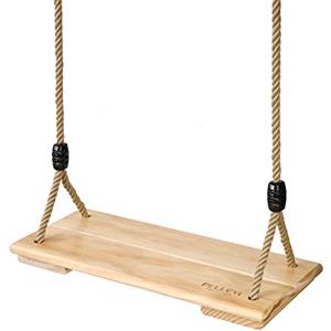 PELLOR Altalena in Legno, Altalena da Giardino per con Corda Regolabile per Bambini Adulti Interna ed Esterna Giochi da Giardino