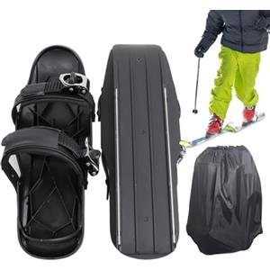 Generisch Pattini da sci - Snowblades | Sci corti per racchette da neve, legami per pattinaggio, mini pattini da sci per sport invernali all'aria aperta, stivali da snowboard portatili, sci con fibbia