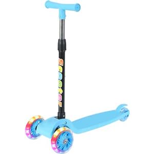 Generisch Monopattino pieghevole per bambini, con luce LED, manubrio regolabile in altezza, freno posteriore delicato, ideale per ciclisti all'aperto, pendolari, viaggi, campeggio, viaggi con zaino in spalla