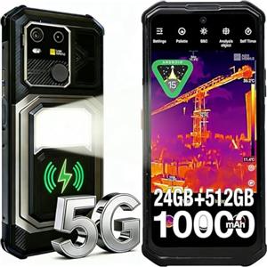 AGM G3 Pro Rugged Smartphone con Termocamera,10000mAh Telefono Indistruttibile,Impermeabile IP68 IP69K,24GB+512GB/SD-1TB,6.72" FHD Risoluzione 1080 * 2400,64MP+50MP,Android 15/OTG/NFC/USB2.0/Type-c