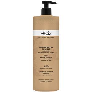 Vebix Phytamin Natural - Bagnodoccia al Miele 1000ml con Dosatore, Deterge e Purifica la Pelle