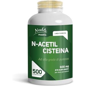 Noebis Pharma N-Acetil Cisteina 600 mg Noebis Pharma - NAC ad Alto Grado di Purezza - 500 Compresse - Acetilcisteina 600mg - Precursore del Glutatione - Maxi Fornitura - Made in Italy