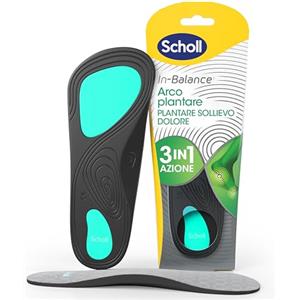 Dr. Scholl's In-Balance Arco Plantare, Plantare Sollievo Dolore, Solette Ortopediche Piede Piatto, Plantari con Gel Ammortizzante a Doppio Strato con Supporto Flessibile, Taglia L (42.5-45), 1 Paio