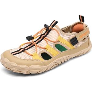 SAGUARO Sandali Uomo Donna Estivi Sandali Sportivi Comodi Antiscivolo Scarpe da Trekking Chiusa Traspirante Kaki, Gr.45