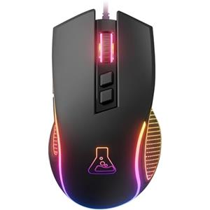 The G-Lab Kult Thorium - Mouse Gamer cablato USB - Ultra preciso e reattivo, 12800 DPI, 1000 Hz, 7 pulsanti, 95 g - Mouse da gioco personalizzabile Macro e RGB - PC/PS4/PS5