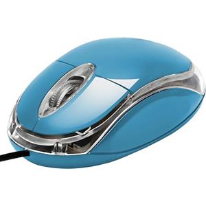 APM Mouse ottico cablato, colori blu, ambidestro, retroilluminazione, 800 DPI, 3 pulsanti, compatibile con PC Mac Laptop, 100122