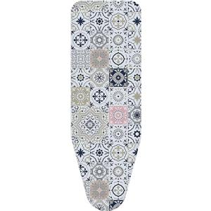 Colombo Copriasse da Stiro Maiolica | Taglia XL 140x55 cm | Foderina di Ricambio per Asse da Stiro Due Strati con Clip Fermanodo | Made in Italy