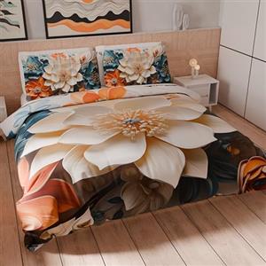 PETTI Artigiani Italiani - Set Copripiumino Singolo 135x200 cm (1 Federa 75x50 cm Inclusa), Parure Copripiumino Microfibra con Stampa Digitale Floreale 05 10 - Made in Italy
