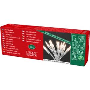 Konstsmide 6302-103 / Catena di miniluci LED / 35 diodi bianco caldi / 230V interno/cavo trasparente