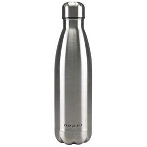 BEPER BI.505 Borraccia Inox, 500ml, Thermos Bottiglia a Doppia Parete, Acciaio Inossidabile, Argento