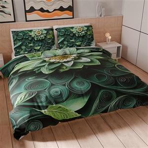 PETTI Artigiani Italiani - Set Copripiumino Matrimoniale Maxi 260x240 cm (2 Federe 63x63 cm Incluse), Parure Copripiumino Microfibra con Stampa Digitale Floreale 05 22 - Made in Italy
