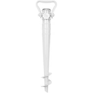 Sekey picchetto di Supporto per ombrellone Mare Spiaggia Vacanze Sole Giardino Punta Terra Sabbia trivella (Bianco)