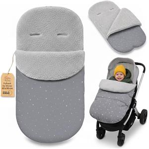 Totsy Baby Sacco passeggino invernale nanna 90x45 cm - coprigambe universale neonato termico per cybex yoyo e altri passeggini perfetto per ragazzi e ragazze Boucle certificato Oeko-Tex Galassia