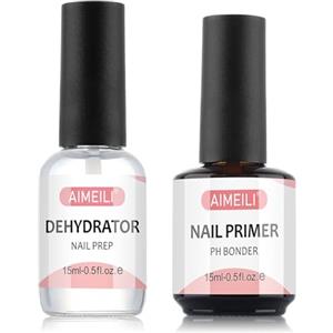 AIMEILI Disidratatore e primer per unghie, 15 ml, senza ema, cruelty free, vegano, ad asciugatura rapida, per smalto gel acrilico