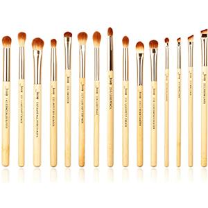Jessup Brand 15pz Bellezza Pennelli in Bambù Trucco Professionale Set di Trucco Pennelli Ombretto Linea Definizione Ritocco T137