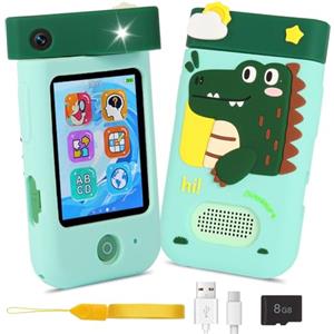 ARNSSIEN Macchina Fotografica Bambini con 180° Obiettivo,Video 1080P fotocamera per bambini con Schermo tattile & Custodia Silicone,regalo di Natale e compleanno per per 3 4 5 6 7 8 anni, A200