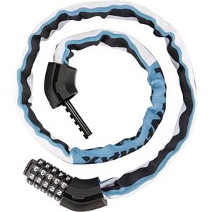 PINNAMAX Lucchetto antifurto per bicicletta, 1 m, con combinazione a 5 cifre, resistente, per bicicletta, e-bike, scooter, cancello