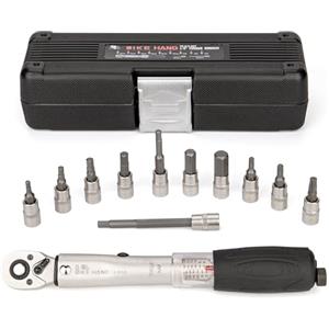 BIKE HAND Set di chiavi dinamometriche da 1/4 di pollice con funzione a scatto - 2-24 Nm - Attrezzi per la manutenzione di bici da corsa e mountain bike - include inserti a brugola e Torx, oltre a prolunghe da