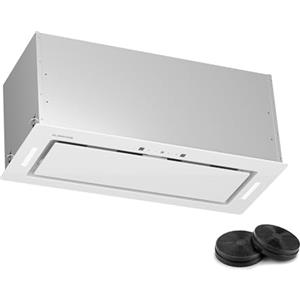 Klarstein Cappa Aspirante a Incasso, Cappa Cucina con Filtro, Cappa Aspirante Cucina in Alluminio, Cappa Incasso con Flusso d'Aria 466m³/h, Illuminazione LED, Timer, Cappa Aspirante Filtrante