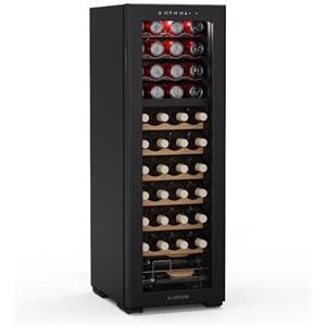 Klarstein Bovella 44 Duo+ - Cantinetta per Vini, 44 Bottiglie, Doppia Temperatura 5-18°C, Touch Control, LED, UV, A Libera Installazione