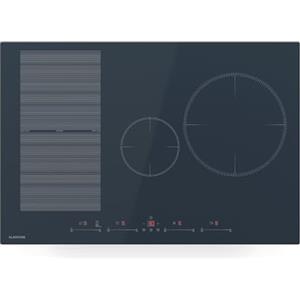 Klarstein Delicatessa 77 Flex - Piano Cottura A Induzione, 4 Zone, 7500W, Flexzone, Thermoboost, Slider Control, Timer & Blocco Per Bambini, Vetroceramica Antracite, 77 cm